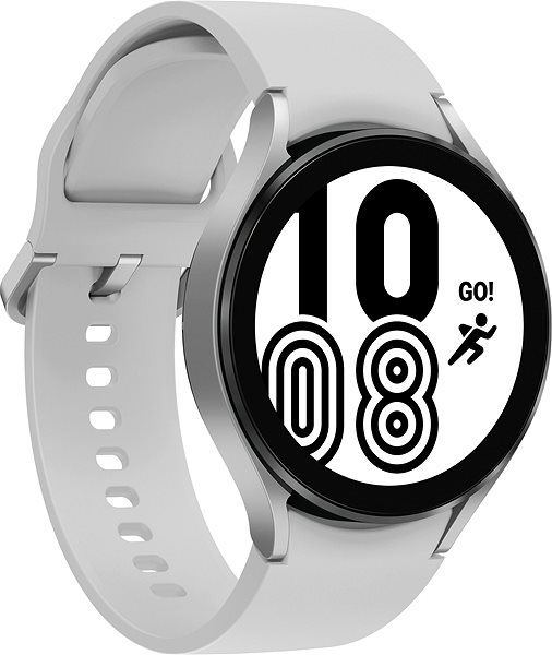 Smart hodinky Samsung Galaxy Watch 4 44 mm LTE strieborné – EÚ distribúcia Bočný pohľad