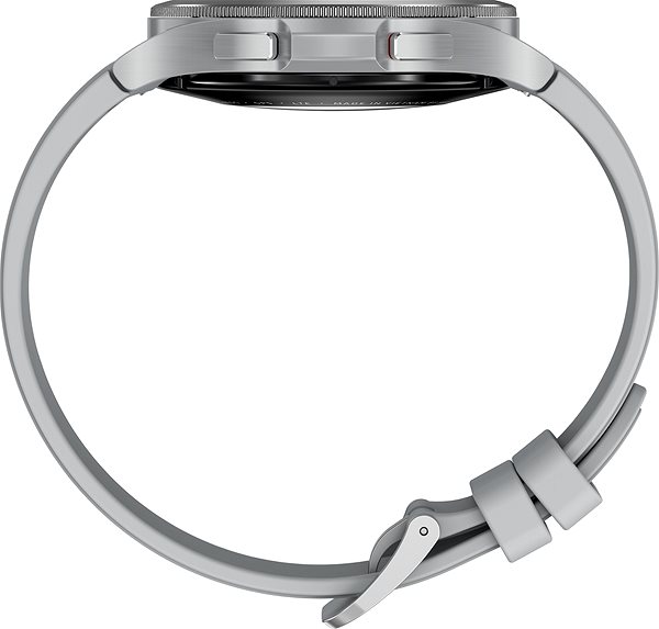 Smart hodinky Samsung Galaxy Watch 4 Classic 46 mm LTE strieborné – EÚ distribúcia Bočný pohľad