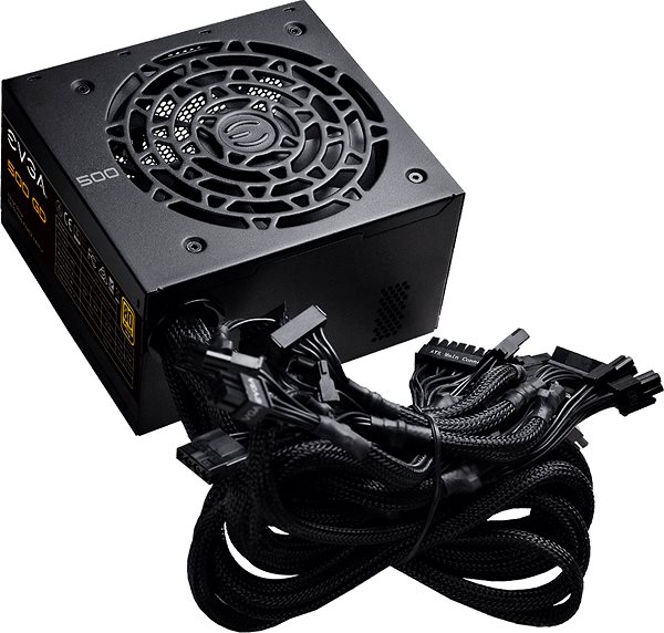 PC Power Supply EVGA 500 GD Lateral view