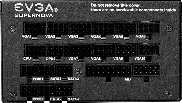 PC zdroj EVGA SuperNOVA 2000 G+ Možnosti pripojenia (porty)