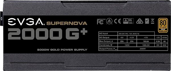 PC Power Supply EVGA SuperNOVA 2000 G+ Screen
