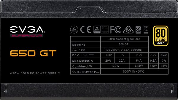 PC Power Supply EVGA SuperNOVA 650 GT Screen