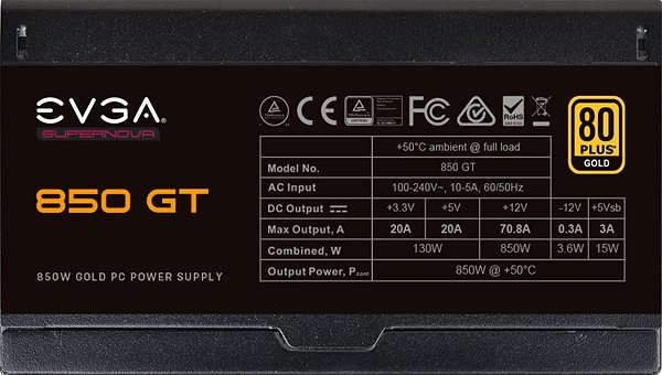PC Power Supply EVGA SuperNOVA 850 GT Screen
