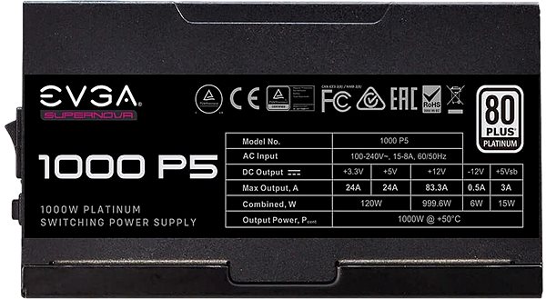 PC Power Supply EVGA SuperNOVA 1000 P5 Screen