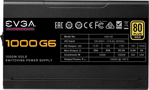 PC tápegység EVGA SuperNOVA 1000 G6 Képernyő
