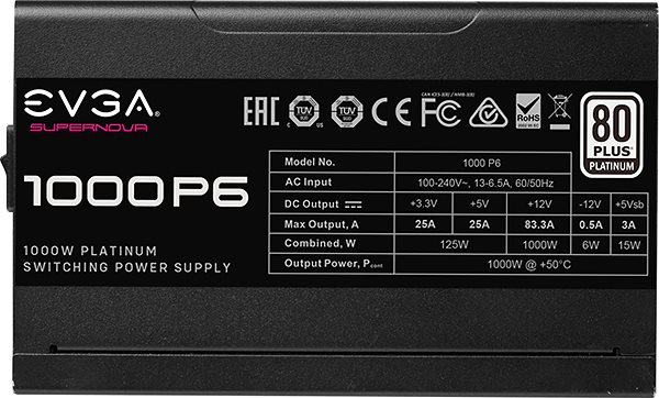 PC Power Supply EVGA SuperNOVA 1000 P6 Screen