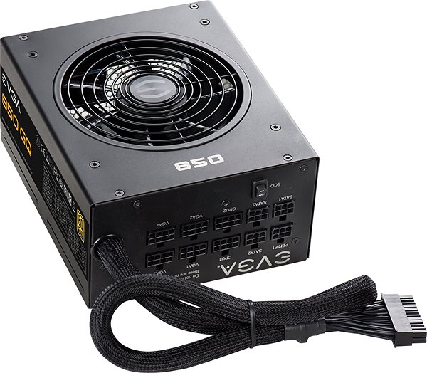 PC Power Supply EVGA 850 GQ Power Supply UK Lateral view