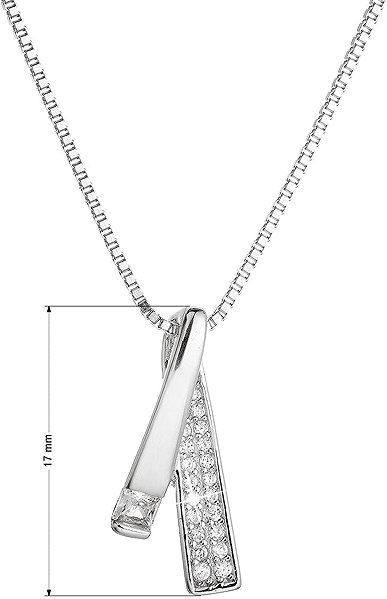 EVOLUTION GROUP 12054.1 Crystal Zircon AG Necklace (AG 925/1000; 2.5g).