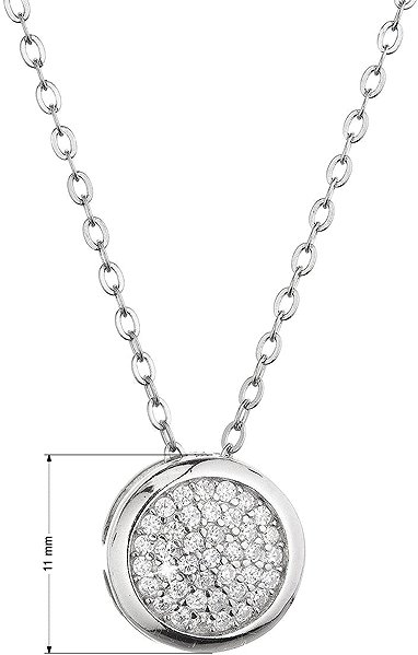 EVOLUTION GROUP 12061.1 Crystal Zircon AG Necklace (AG 925/1000; 2.5g).