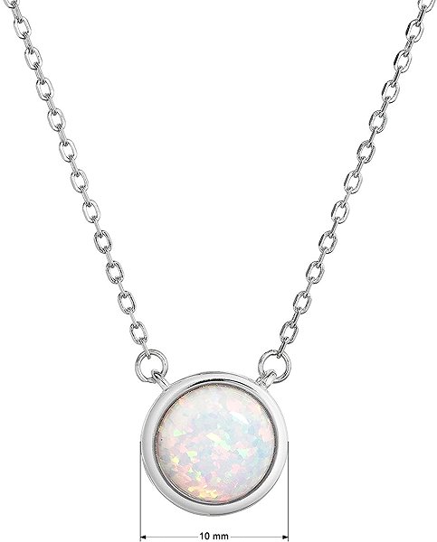 EVOLUTION GROUP 12065.1 white synt.opal AG necklace (AG 925/1000; 1g).