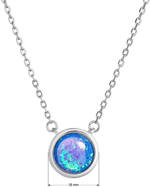 EVOLUTION GROUP 12065.3 blue synt.opal AG necklace (AG 925/1000; 1g).