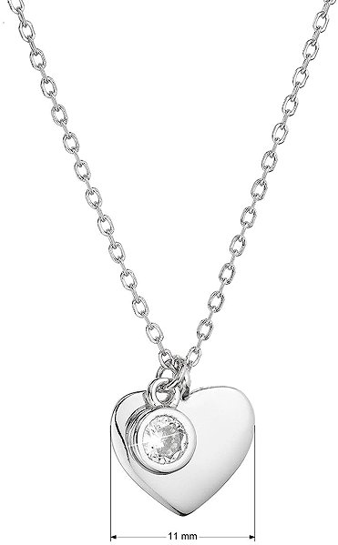 EVOLUTION GROUP 12068.1 crystal zircon AG necklace (AG 925/1000; 2g) .