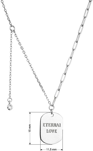 EVOLUTION GROUP 12070.1 Crystal Zircon AG Necklace (AG 925/1000; 3.5g).