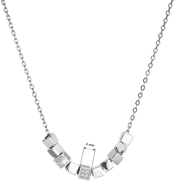 EVOLUTION GROUP 12071.1 crystal zircon AG necklace (AG 925/1000; 2.5g).