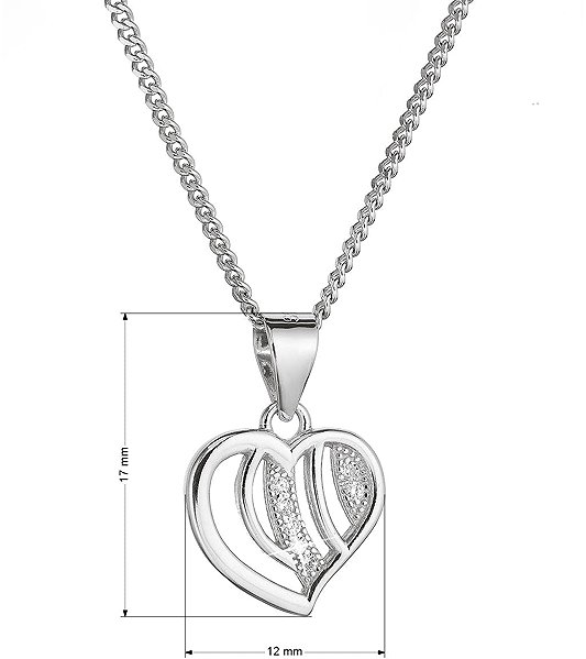 EVOLUTION GROUP 12074.1 crystal zircon AG necklace (AG 925/1000; 2.5g).