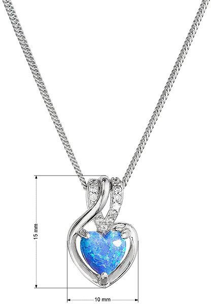 EVOLUTION GROUP 12076.3 blue synt.opal AG necklace (AG 925/1000; 2g) .