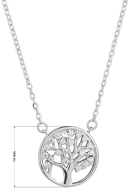 EVOLUTION GROUP 12097.1 Crystal Zircon AG Necklace (AG 925/1000; 2g).