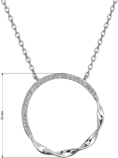 EVOLUTION GROUP 12110.1 crystal zircon AG necklace (AG 925/1000; 2g).