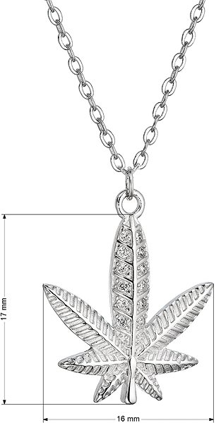 EVOLUTION GROUP 12114.1 Crystal Zircon AG Necklace (AG 925/1000; 2.5g).