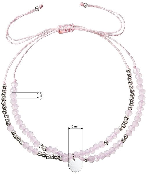 EVOLUTION GROUP 13038.3 pink bracelet AG (AG 925/1000; 1g).
