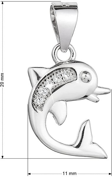 EVOLUTION GROUP 14014.1 crystal zircon AG pendant (AG 925/1000; 0.8g).