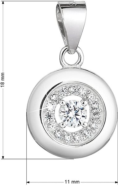 EVOLUTION GROUP 14016.1 crystal zircon AG pendant (AG 925/1000; 0.5g).