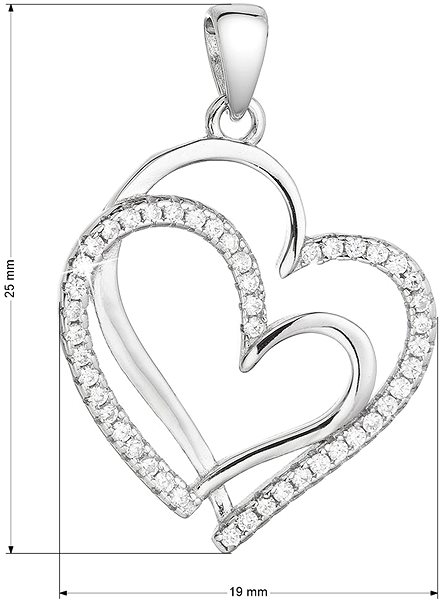 EVOLUTION GROUP 14018.1 crystal zircon AG pendant (AG 925/1000; 1.5g).