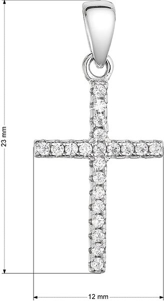 EVOLUTION GROUP 14023.1 crystal zircon AG pendant (AG 925/1000; 0.5g).