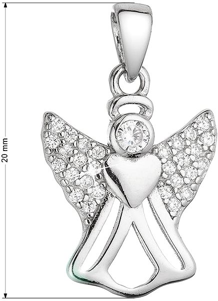 EVOLUTION GROUP 14027.1 crystal zircon AG pendant (AG 925/1000; 1g).