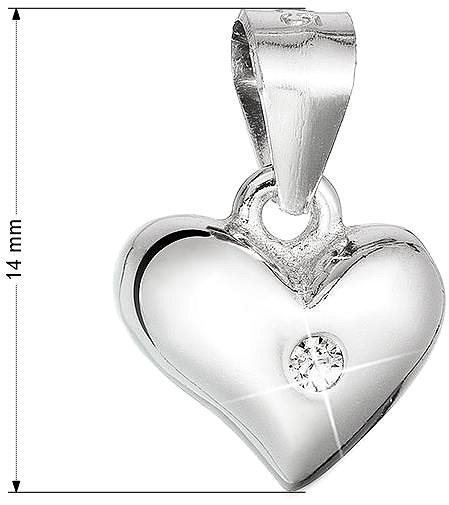 EVOLUTION GROUP 14039.1 crystal zircon AG pendant (AG 925/1000; 1g).