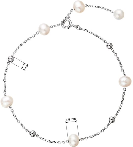 EVOLUTION GROUP 23021.1 Pearl Bracelet AA 5-5.5mm AG (AG 925/1000; 0.5g).