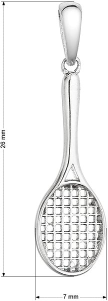 Přívěsek EVOLUTION GROUP 64012 AG přívěsek tenis.raketa (AG 925/1000; 0,8g) ...