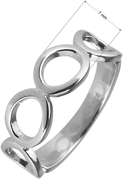 EVOLUTION GROUP 65009 AG ring, universal size (AG 925/1000; 2.3g).