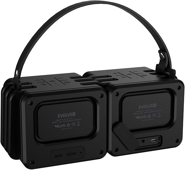 Bluetooth Speaker EVOLVEO ARMOR 2X1 Connectivity (ports)