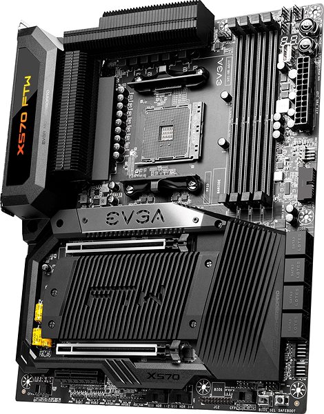Motherboard EVGA X570 FTW WIFI Seitlicher Anblick