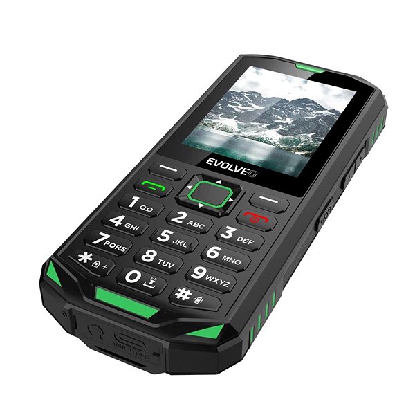 Mobile Phone EVOLVEO StrongPhone X5 black-green ...