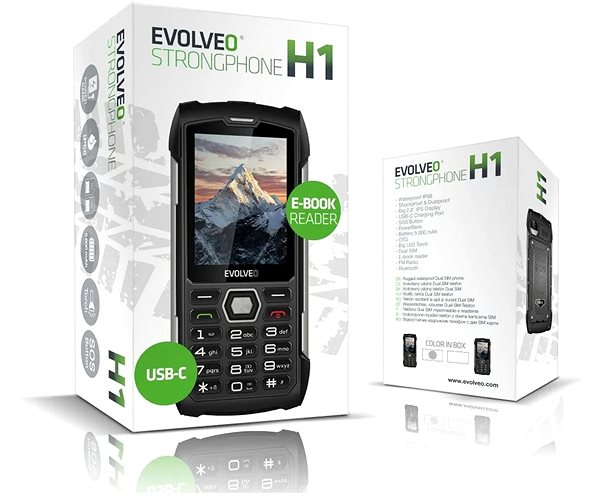 Mobilný telefón EVOLVEO StrongPhone H1 čierno-sivá ...