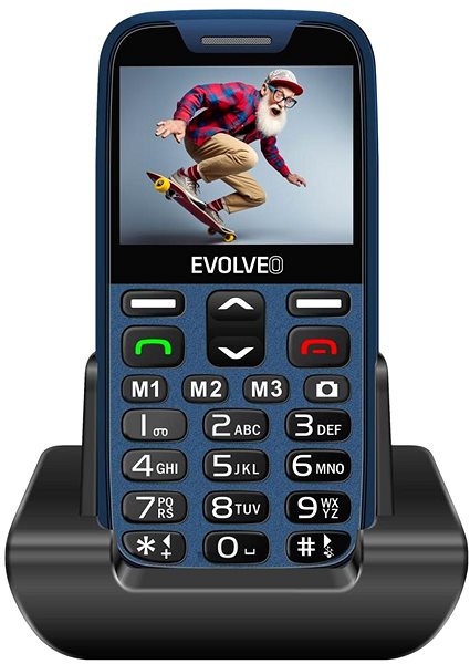 Mobile Phone EVOLVEO EasyPhone XR blue with charging stand ...