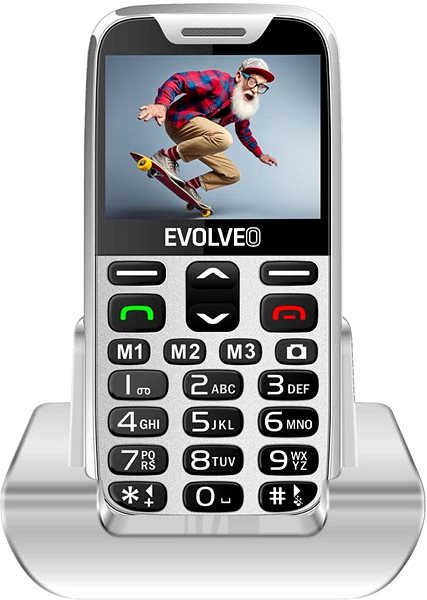 Mobile Phone EVOLVEO EasyPhone XR white with charging stand ...