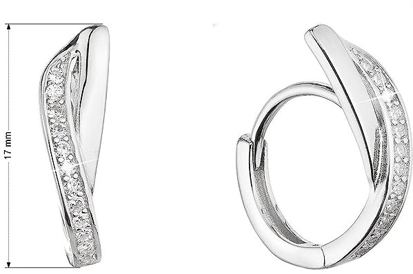 EVOLUTION GROUP 11443.1 zircon ag earrings (AG 925/1000; 2 g).