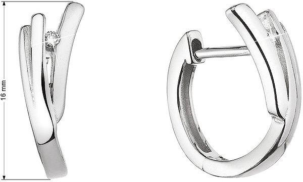 EVOLUTION GROUP 11445.1 zircon ag earrings (AG 925/1000; 2.8 g).