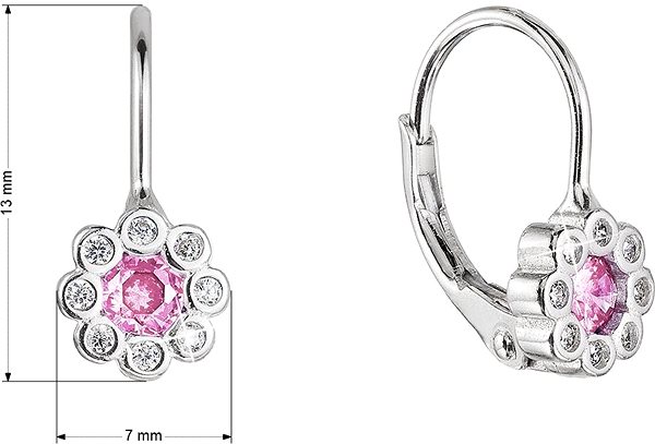 EVOLUTION GROUP 11476.3 rose zircon ag earrings (AG 925 / 1000; 1 g).