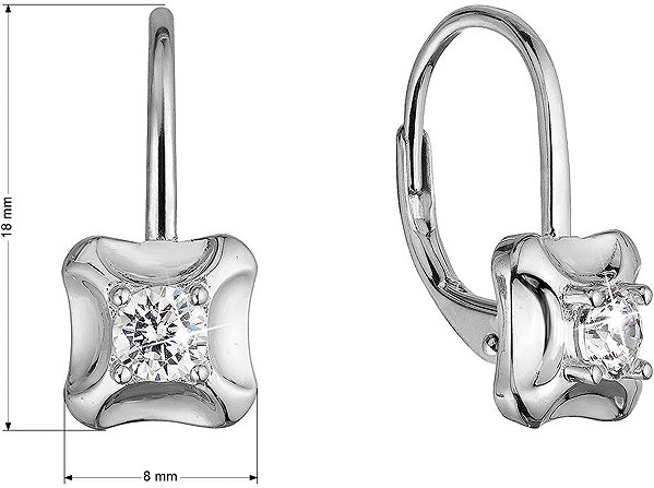 EVOLUTION GROUP 11506.1 crystal zircon ag earrings (AG 925/1000; 2g).