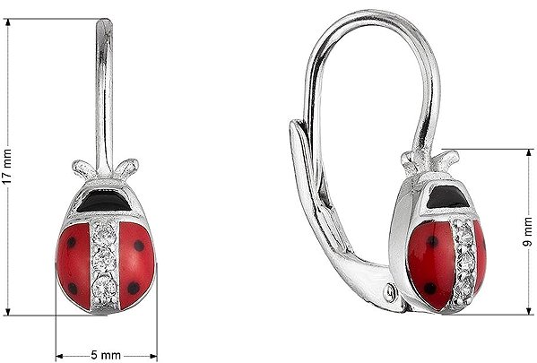 EVOLUTION GROUP 11534.1 crystal zircon ag earrings (AG 925/1000; 1g).