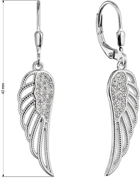 EVOLUTION GROUP 11544.1 crystal zircon ag earrings (AG 925/1000; 3g).