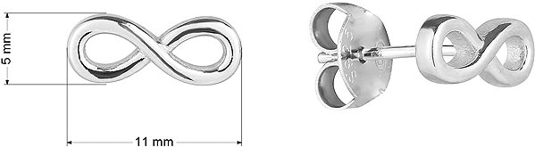 EVOLUTION GROUP 61048 ag infinity earrings (AG 925/1000; 1.5g).