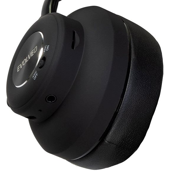 Kabellose Kopfhörer EVOLVEO SupremeSound 4ANC schwarz Anschlussmöglichkeiten (Ports)