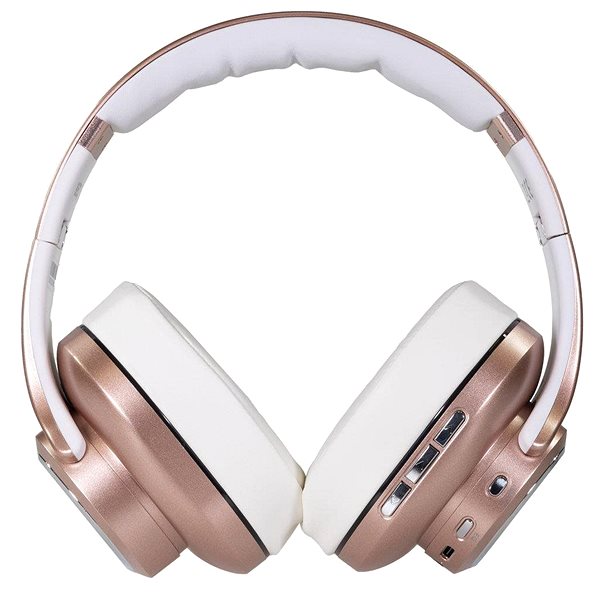 Wireless Headphones EVOLVEO SupremeSound 8EQ with 2-in-1 Speaker, Pink Screen
