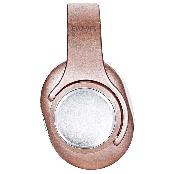 Wireless Headphones EVOLVEO SupremeSound 8EQ with 2-in-1 Speaker, Pink Lateral view