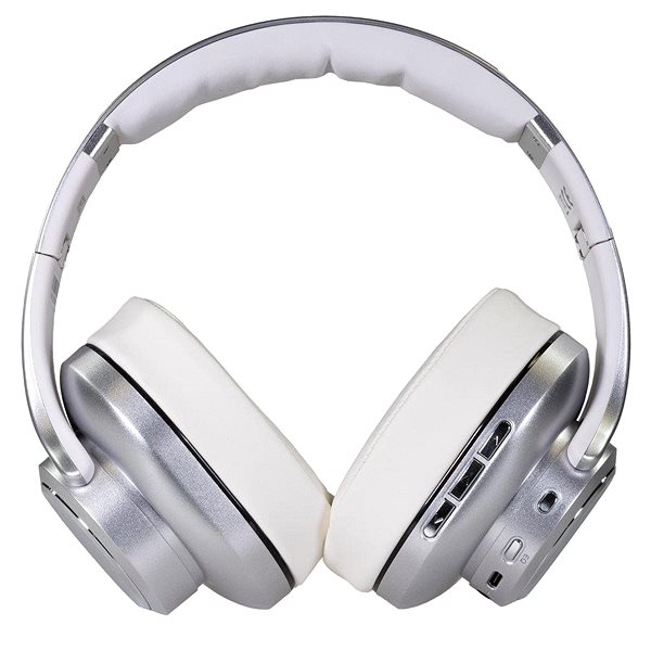 Vezeték nélküli fül-/fejhallgató EVOLVEO SupremeSound 8EQ 2in1 hangszóróval, ezüst Képernyő